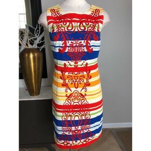 anthropologie tabitha Embroidered Sheath Dress 2